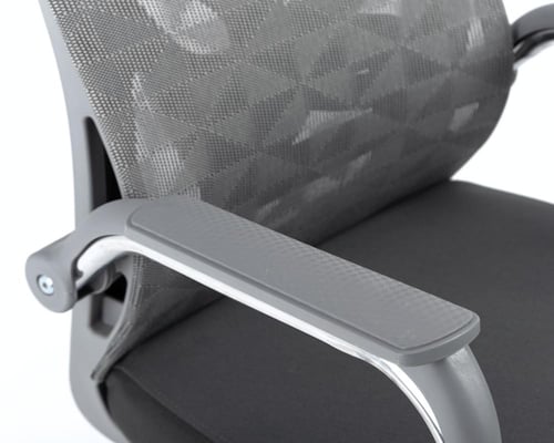 كرسي مكتبي ثابت شبك رصاصي