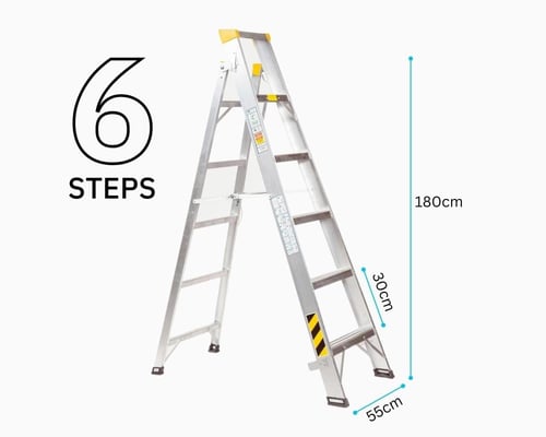 سلم مزايا المنيوم 6 درج