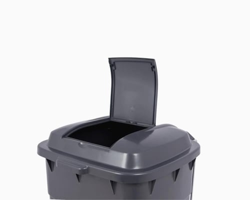 سلة نفايات رصاصي