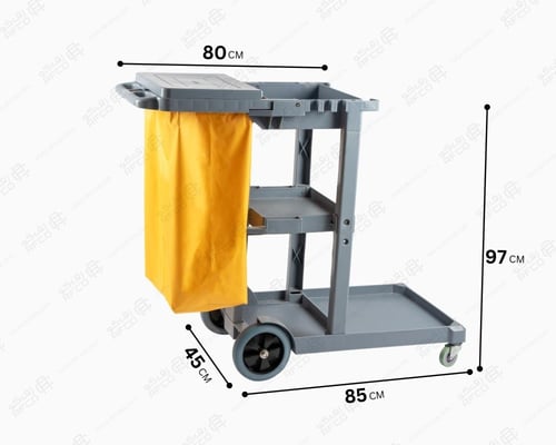 عربة نظافة كيس اصفر
