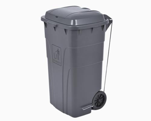 سلة نفايات رصاصي