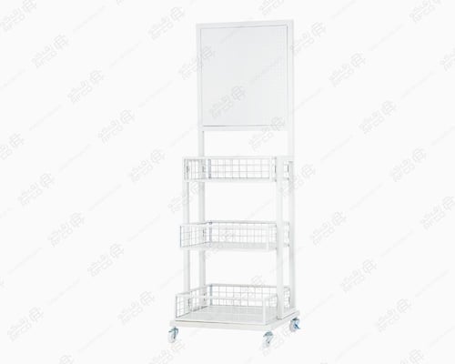 استاند عرض مدرج 3 سلات بكفرات ولوح مخرم علوي