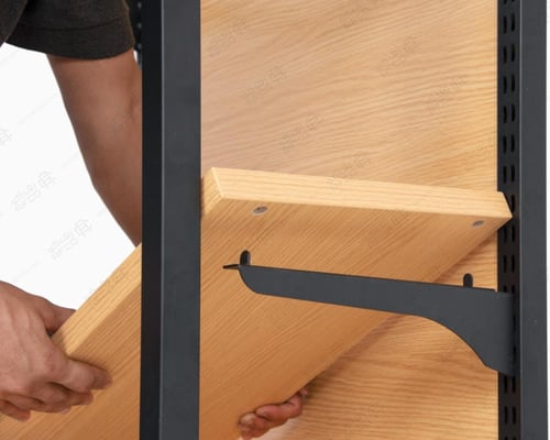 رفوف خشب جدارية مائلة مع اضاءة وحدتين 100 سم + 70...