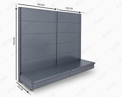 رفوف سوبرماركت مخرم 100*35 سم بدون رفوف جداري