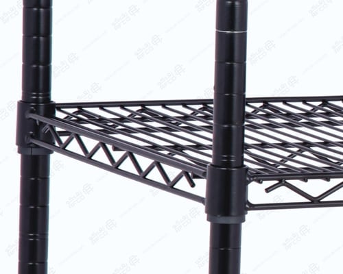 رف تخزين شبك 4 ارفف اسود حمولة 200 kg لكل رف