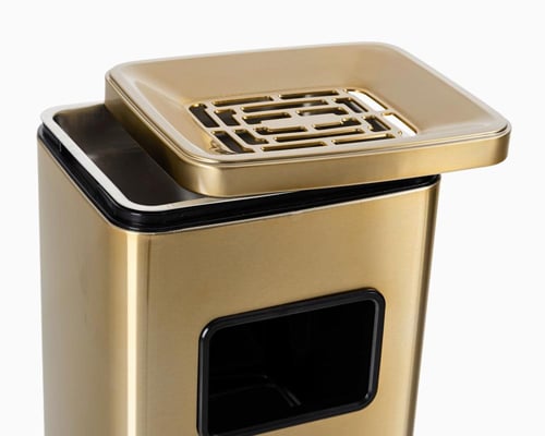 طفاية سجائر مع سلة مهملات فندقية