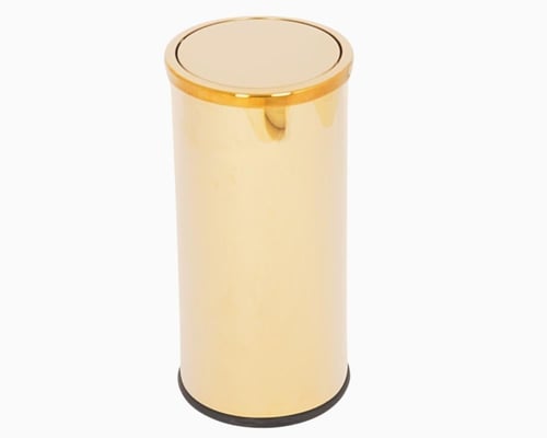 سلة مهملات استيل مطفي غطاء مروحة 70 لتر