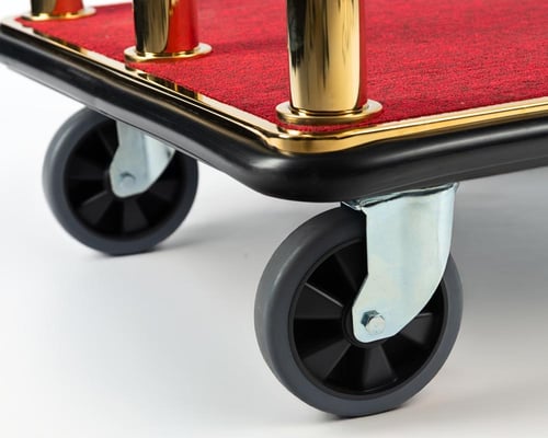 عربة نقل حقائب فندقية ذهبي كبير