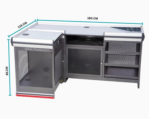 كاشير سوبر ماركت مستقيم ستيل 200.سم