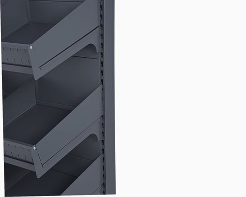 رف سوبرماركت مائل حوض 100*50 مع لوحة اعلانية