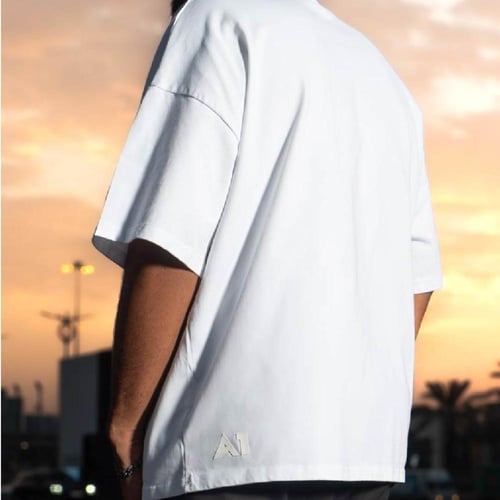 تيشيرت اوفر سايز ابيض