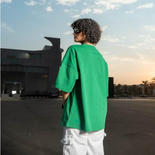 تيشيرت اوفر سايز اخضر