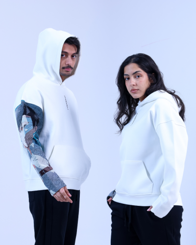 هودي ابيضّ انمي_White anime hoodie
