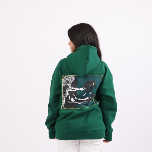 هودي اوفر سايز للجنسين اخضر