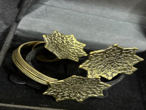 Pure copper bracelet and ring set