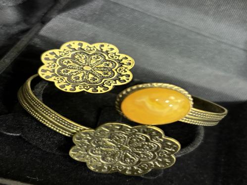 Pure copper bracelet and ring set