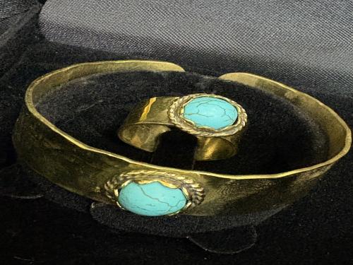 My daughter's set, a pure copper bracelet and ring