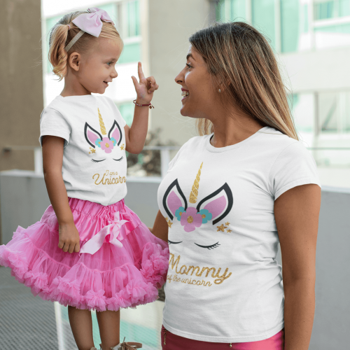 unicorn طقم تيشرت الام و الابنة