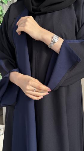 عباية دبل فيس تركواز