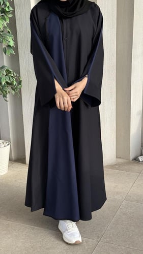 عباية دبل فيس تركواز