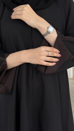 عباية دبل فيس بني