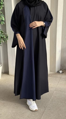 عباية دبل فيس تركواز