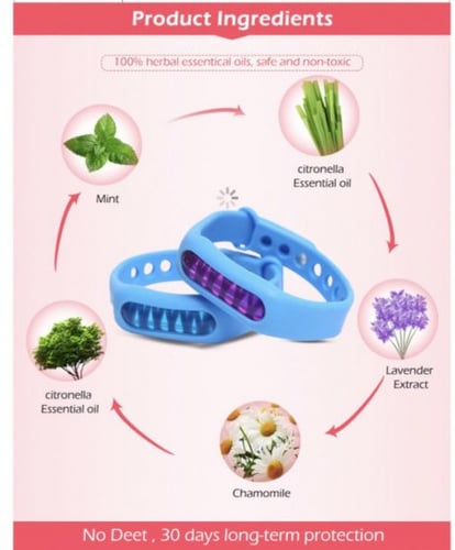 اسوارة وقاية من الحشرات والبعوض للبالغين والأطفال