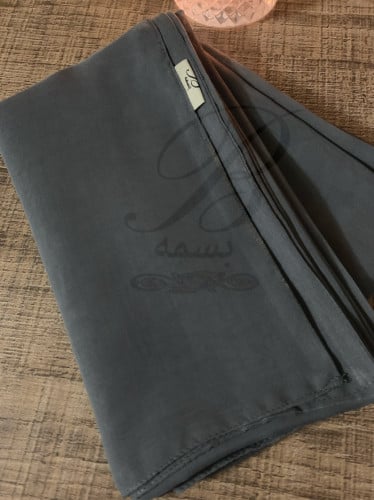 طرحه بوال ساده طبقتين لون رمادي غامق جداً الطول 20...