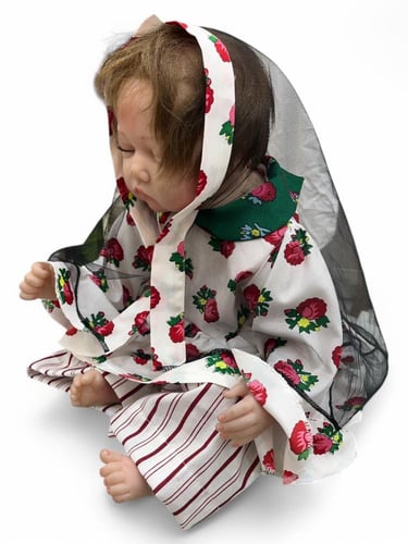 طقم فستان جنينة شيخة المواليد بالوان متعددة