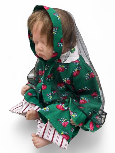 طقم فستان جنينة شيخة المواليد بالوان متعددة