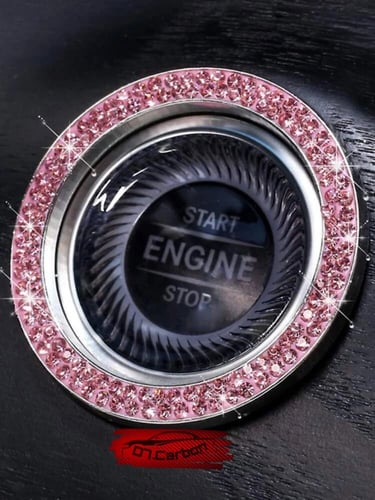 زخرفة زر التشغيل بحجر الراين