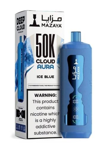 شيشة مزايا كلاود اورا 50 الف ايس توت ازرق mazaya c...