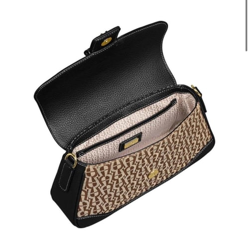 شنطة اقنر اسود وبيج