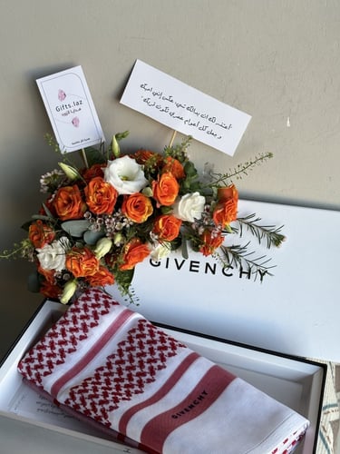 شماغ جيفنشي + ورد | Givenchy shemagh + flowers