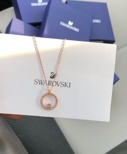 سلسال سوارفسكي و ورد | Swarovski necklace and rose...