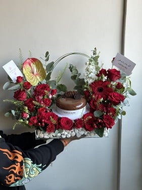 كيكة جالكسي إني و داني + ورد | Galaxy Annie and Da...