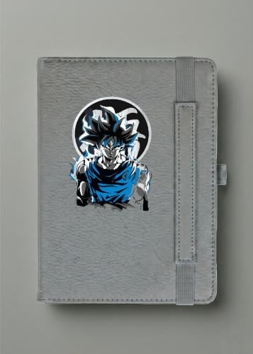 مذكرة جلد A5 رمادي - غوكو (دراغون بول) - دفتر يومي...