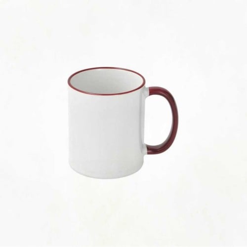 كوب أبيض مسكه ملون