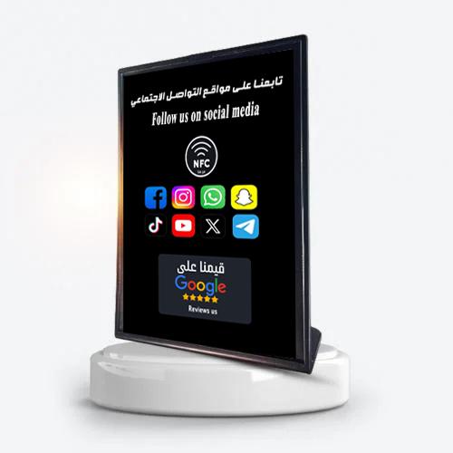 ستاند مواقع التواصل أسود مقاس A6-A5