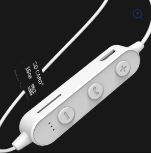 سماعات أذن مزودة بفتحة لبطاقة Micro SD