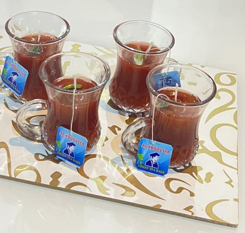 شموع فنجان الشاي ليوم المعلم