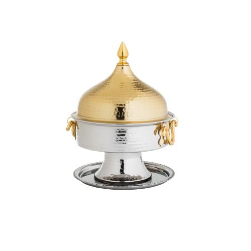 تمرية ستانليس ستيل هندي بقاعدة لون فضي ذهبي مقاس 1...