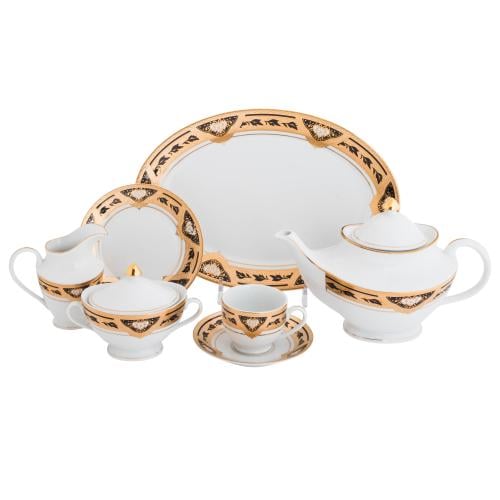 طقم شاي ريتشفاين من البورسلين 24 قطعة لـ 6 أشخاص