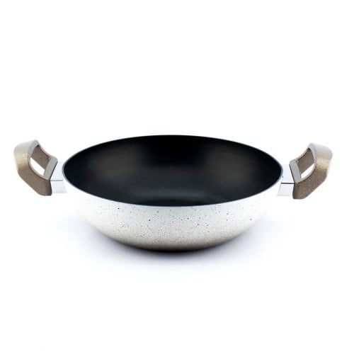 مقلاة غويط جرانيت تركي مقاس 30 سم لون بيج