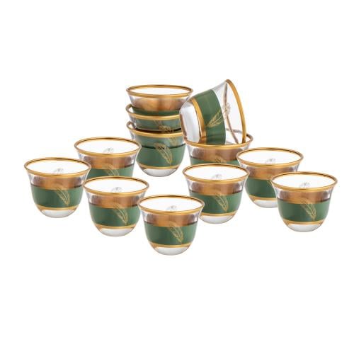 طقم فناجين قهوة سعودية مجموعة الريشة