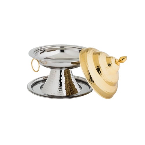 تمرية ستانليس ستيل هندي بقاعدة لون فضي ذهبي مقاس 2...