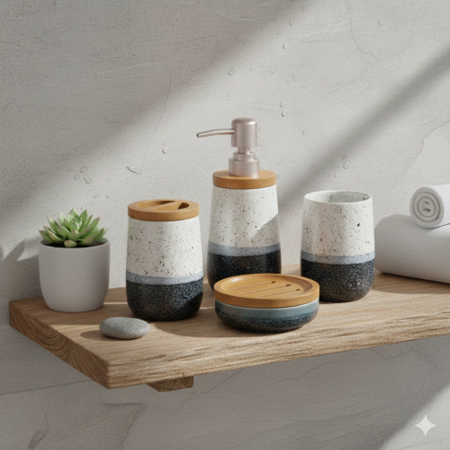 Ceramic 4-piece bathroom set
