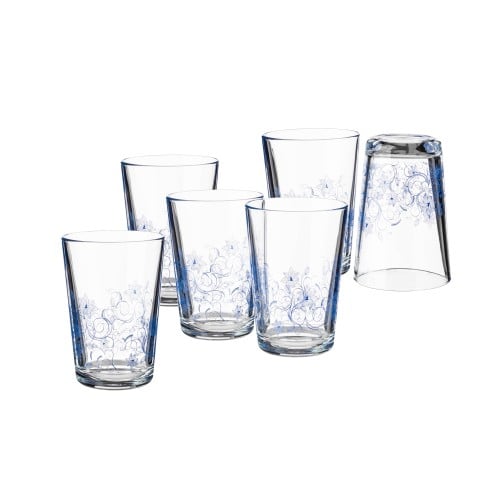 طقم كاسات زجاج تركي باشاباشي 6 قطع