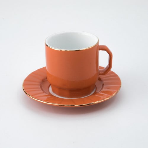 طقم فناجين قهوة تركي اورانج سمبل 12 قطعة