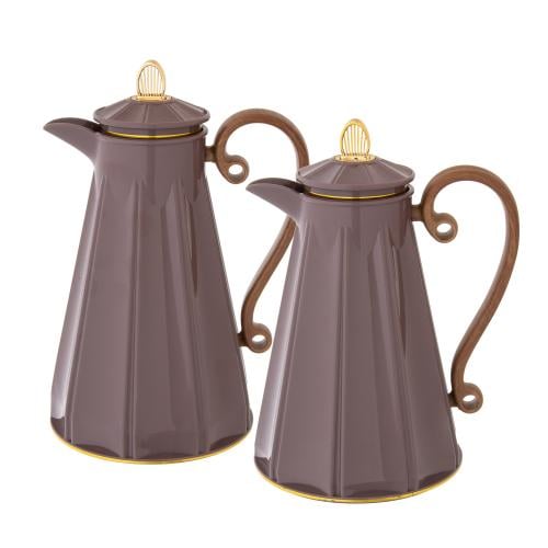 طقم ترامس ألاسكا بني فاتح خشبي قطعتين